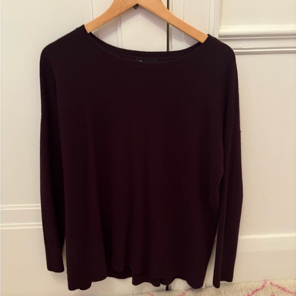 Plum dark purple Bloomingdale’s cashmere sweater